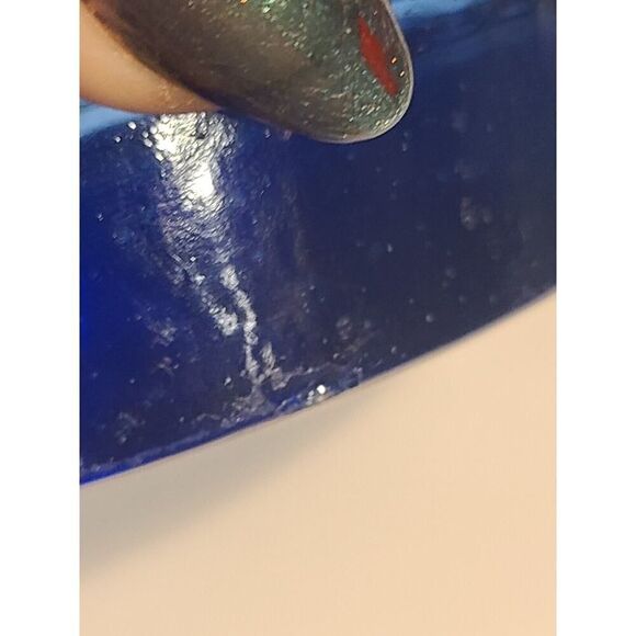 Fire and Light Cobalt BLUE Recycled Glass Tumbler 12oz. Art Glass EUC *Flaw Read - Picture 14 of 16